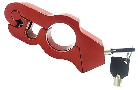 CHICAMPERA 1 Juego Cerradura de Manillar para Motocicleta con Llaves Bloqueo de Antirrobo Fabricada Aluminio para Seguridad de Motocicletas y Bicicletas Eléctricas