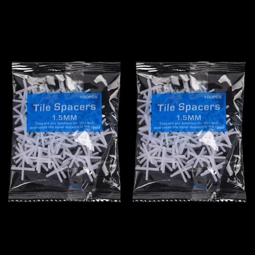 Clip distanziali a croce per piastrelle, 200 pezzi, per sistema di livellamento di pavimenti e pareti, strumento di costruzione affidabile per mantenere anche gli spazi tra le piastrelle durante
