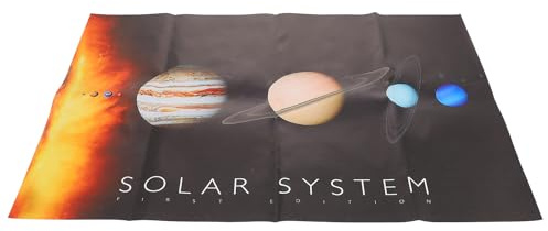ABOOFAN Poster Éducatif Système Solaire Décoration Murale Colorée pour Salle de Classe et Chambre Garçon Fille Apprentissage Ludique des Planètes Astronomie