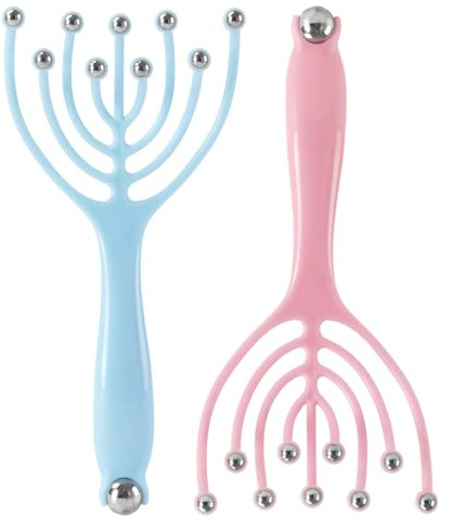 2Pcs Head Massager, Nine-Claw Scalp Massager for Relaxation, Portable Tension Relief Tool for Office Workers and Travellers, Gift for Christmas, New Year