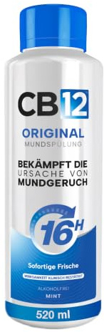 CB12 Mundwasser – Bekämpft die Ursache von Mundgeruch – wissenschaftlich nachgewiesener 12-Stunden-Effekt, Minz – 520 ml