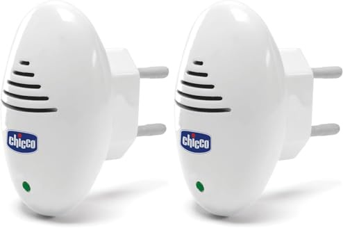 Chicco Dispositif Anti-moustiques à ultrasons avec Prise, Blanc (Lot de 2)