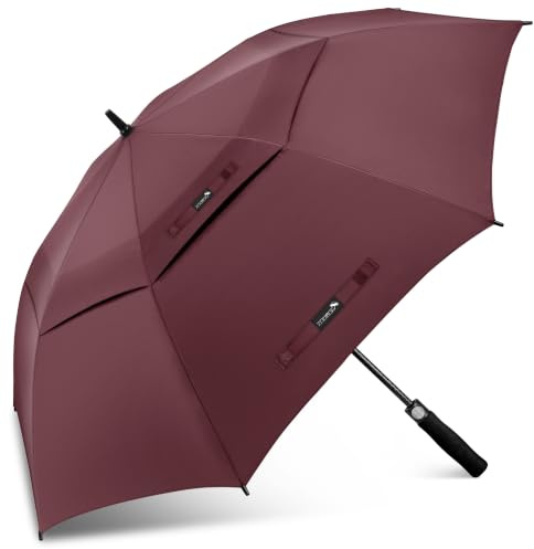 ZOMAKE Extra Stor Golfparaply 62 Tum,XXL Golfparaply Stormresistent Stor Automatisk Öppen,Paraply Extra Stor För 2-3 Personer Dubbeltäckt Ventilerad,Golf Paraply För Kvinnor Män | Paraply vindtätt starkt, stort golfåkning okrossbar dubbel baldakin för män kvinnor
