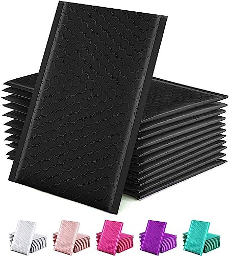 GSSSUSA Black Bubble Mailers 6x10 Inch 25 Pack Padded Envelopes Shipping