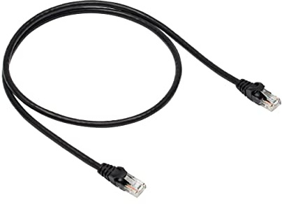 Amazon Basics RJ45 Cat 6 Ethernet Patch Cable, 10 Gbps High-Speed, 250MHz, Snagless, Gold-Plated Connectors, 3 Foot, Black
