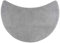 fluffy® Badteppich für Rundduschen aus Chenille mit Rutschfester Unterseite (Sichel | Duschradius 55 cm, Grau)