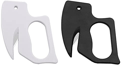 IKAAR 2 Stück Brieföffner Folienschneider mit Metall Klinge und Kunststoff Griff für Umschlag, Paket, Papierschnitt