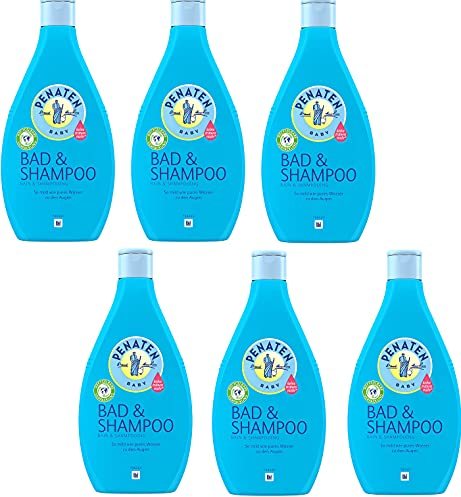 Penaten Bad & Shampoo | sanfte Pflege für zarte Babyhaut | 6x 400ml