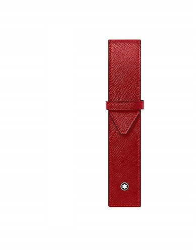 Montblanc Sartorial Etui für 1 Schreibgerät aus Leder in der Farbe Rot, Maße: 16cm x 3cm x 1,6cm, 130835