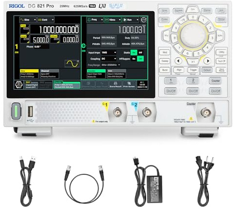 RIGOL Signalgenerator,DG821 Pro Funktions-/Arbiträrwellenformgenerator,tragbar,25MHz,625Msa/s,16 Bit,1 Ausgangskanal,unterstützt mobile Stromversorgung