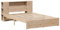 vidaXL Massivholzbett, Bett mit Bücherregal ohne Matratze, Bettgestell mit Lattenrost, Holzbett Doppelbett für Schlafzimmer, 120x200cm Kiefernholz