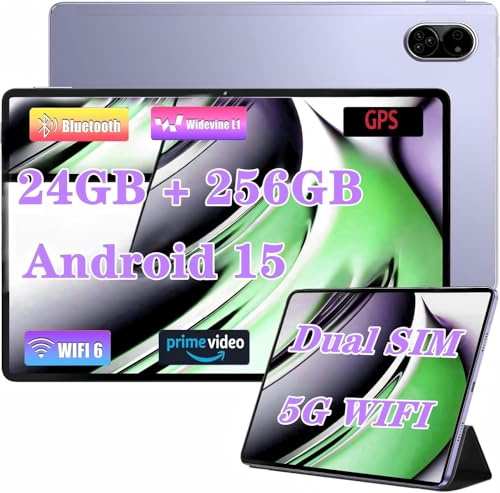 JXCNSNW Android Tablet 10.1 inch, 4G LTE Dual SIM, 24GB RAM,256GB Storage,Supports Extend 1TB, IPS Touchscreen,Dual Camera, WiFi/WLAN/Bluetooth/GPS,TYD-109pro