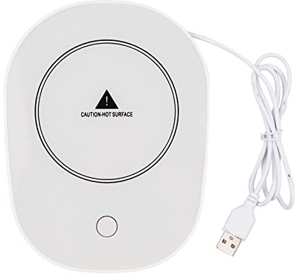 Chauffe-tasse USB avec interrupteur à capteur de température constante de 55 °C, tasse électrique pour café, lait, thé, eau, arrêt automatique, bureau, maison, hiver