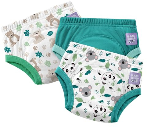 Bambino Mio 3 Culotte d’apprentissage en coton réutilisables – 2-3 ans