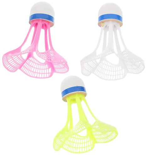 QUMIIRITY Volani da Badminton Resistenti al Vento Set da 3 Palline Durevoli per Allenamento Indoor e Outdoor per Miglioramento Tecnico e Fitness