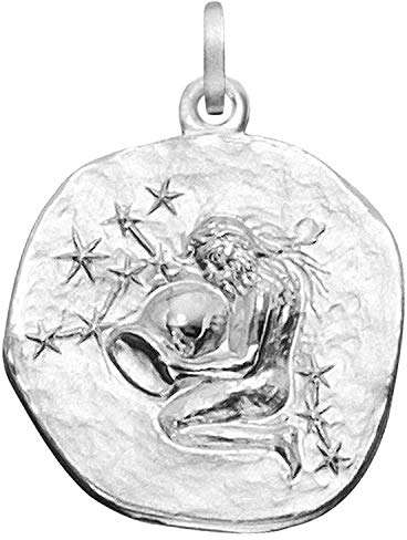 trendor Sternzeichen Wassermann 925 Silber 20 mm Anhänger Tierkreiszeichen für Damen, Herren und Kinder, 08453-02