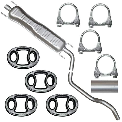 Adamot Mitteltopf Auspuff Mittelschalldämpfer für Opel Zafira A 1 I 1.6i 16V 1.8i 16V, Zafira B 2 II 2 1.6i 16V 1.8i 16V 2.2i 16V