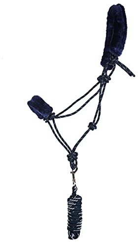 QHP Knotenhalfter-Set Collection mit abnehmbarem Kunstfell (Vollblut, tetrise)