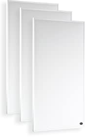 Könighaus Infrarotheizung im Set ✓ Elektroheizung 3 x 600W ✓ 1800 Watt ✓ 36 qm heizen für große Räume ✓ Farbe: Weiß