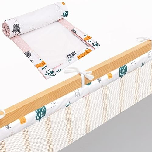 Bellochi Growing in style Bettumrandung Babybett, Kinderbett Umrandung 360x30 cm Bettumrandung, Nestchen Babybett Umrandung, gitterbett Schutz