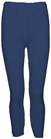 FAIRY TRENDZ Legging épais en tricot torsadé pour femme - Pour l'hiver