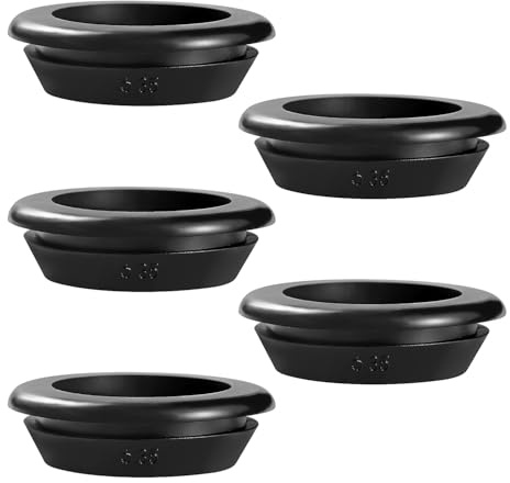 YIXISI 5 ST Diameter 30 * 35 mm Gummigenomföringssats, Ledningspackningsringgenomföringar, Svarta Gummihålspluggar Elektriska Trådpackningar, för Att Skydda Ledningar, Pluggar och Kablar