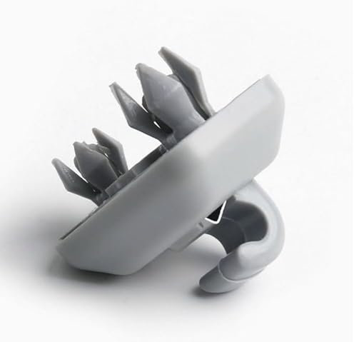 Annlpoy 2pcs Parasol Reemplazo Clip, Visera para Gancho, Clip para Visera de Coche, Soporte Compatible con Audi A1 A3 A4L A5 A6L A7 Q3 Q5 TT, Gancho Clip Parasol Interior, Soporte de Repuesto, Gris