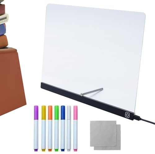 Tableau d'Écriture LED | Tableau Lumineux LED | Ardoise Acrylique Effaçable Luminescente Pour Dessin, Peinture, Messages et Anniversaire
