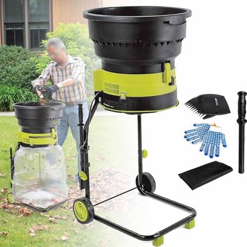 PixCy Trituradora De Hojas Eléctrica 2500 W 8000 RPM, Trituradora Compost para Jardín con 20 Líneas De Corte, Relación De Reducción 17:1, Trituradora Eléctrica Powercord×30m