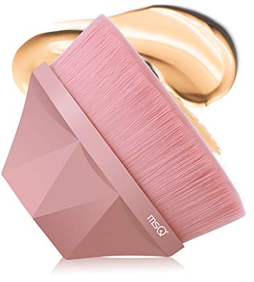 MSQ Kabuki Foundation Pinsel Flat Top Gesicht Make-up Pinsel Foundation Groove Design Blush zum Mischen von Flüssigkeit, Creme, Concealer Premium