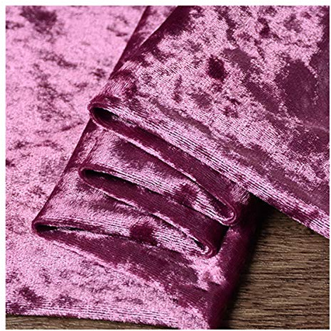 Krossat Sammetstyg I Meter 160cm 62 '' Brett 4-vägs Stretch Velourmaterial För Kläddräkter, Sy DIY-hantverk, Heminredning(Color:Rosa lila)