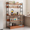 Caldion 5-Tier Küchenregal Stehend mit Hutch, Industrie-Mikrowellenherd Stand, Küche Arbeitsplatte Utility Cart Storage Regal Veranstalter für Gewürze, Töpfe, Pfannen, und Backofen