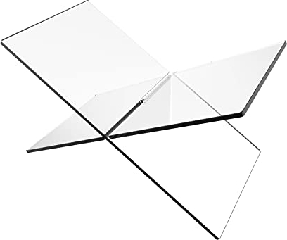 Acryl Buchständer Buchhalter Buchablage Zeitschriftenständer Kochbuchständer, Klarer Rezepthalter für Schreibtisch, X- Förmig, Book Display Stand für Offene Geschlossene Bücher Kochrezeptbild, 1Pcs