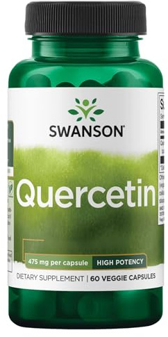 Swanson, High Potency Quercetin, 475mg, 60 Capsules, Vegan, Gluten-Free, SOYA-Free, GMO-Free