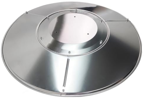 LAUGHERER Patio Heater Reflector Shield, Propane Outdoor Heaters Replacement Part - Top Dome, 3-Hole Mount, 33 Inch Dia Round