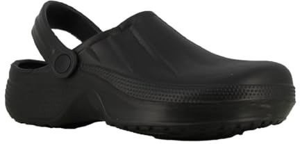 Adults Garden Clogs EVA Lightweight Slip On Mules Hospital Chef Comfort Sandals (Black, UK Footwear Size System, Adult, Women, Numeric, Medium, 6.5)