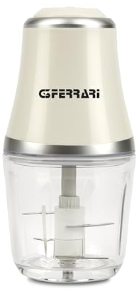 G3 Ferrari G20163 Zerkleinerer Vetromix, 500 W, 500 ml, Glasbecher, Pulsebetrieb, Edelstahlklingen, weiß