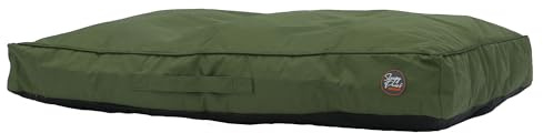 Ancol Oxford Dog Mattress in Green - Water Resistant 100% Recycled Filling Pet Accessory - Garden Puppy Mat Sleeping Place - 100 x 70cm