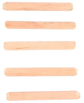 Goupilles de Cheville en Bois, 50 Pièces Tiges Cannelées Rondes pour Tiroir D'armoire Tiges D'artisanat en Bois M6 Connexion Fiable Tiges de Cheville Cannelées (M6 * 50 (50