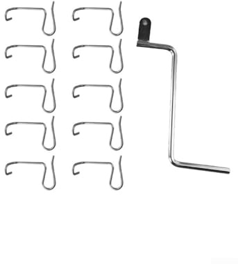Yuanpgky Herramienta tensora de alambre de valla de metal, 10 tensores de acero reutilizables con mango para reparar vallas de malla de alambre sueltas o flácidas, compatibles con cables de calibre