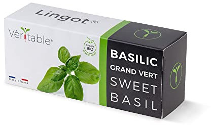 Véritable Lingot® Basilico Verde Grande BIO - Compatibile con Orti Interni Exky® - Ricarica pronta all'Uso - Substrato con Semi Integrati