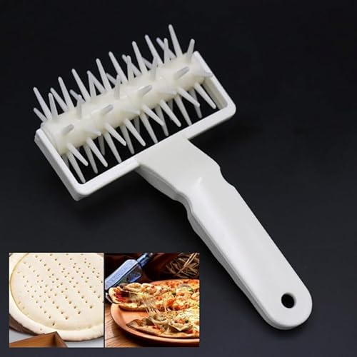 MINGZE Rodillo de plástico para Rombos, Herramienta de panadería de cocina Panaderia Masa de Tarta Craft Entramado Hojaldre Cortador Roller pasteles de la galleta del cortador del enrejado Blanco