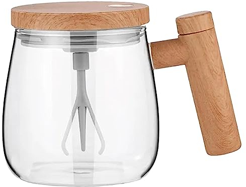 PW TOOLS 400ML Taza Batidora Automática, Café Eléctrica, Café con Agitación Automática, Vidrio Portátil, Taza Autoagitadora para Gimnasios, Escuelas