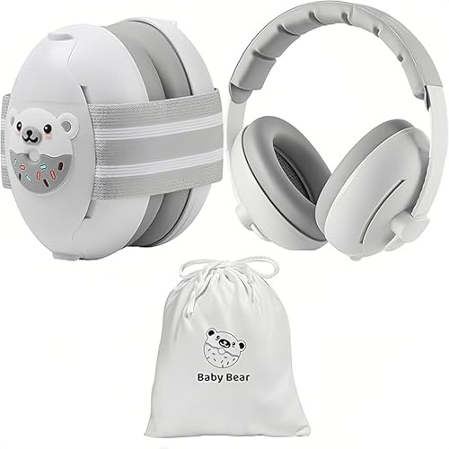 BOENFU Baby Ear Defender 2-in-1 for Babies and Toddlers up to 4 Years,CE & EN71 Certified - Adjustable Noise Reduction Earmuffs,Comfortable Baby Headphones Against Hearing Damage