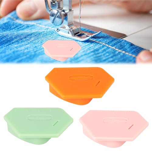 3 Stück Magnetische Nahtführung, Nähzubehör für Nähmaschine, Lineal für Nähmaschinen, Multifunktionale Magnetische Nahtführung Magnetischer Nahtführer für Präzises Nähen und Säumen