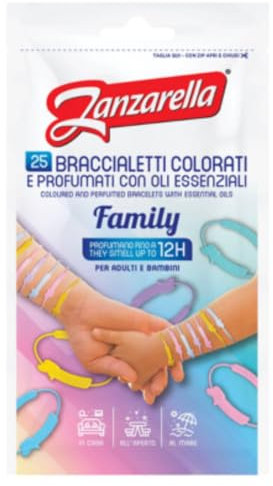 Zanzarella Braccialetti Antizanzare Per Bambini e Adulti In Silicone Atossico A Base Di Oli Essenziali A Lunga Durata (Sport, 1 Unità)