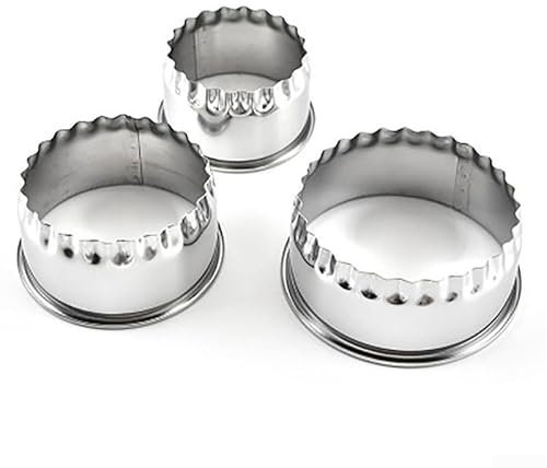 Juego de 3 cortadores de bolas de masa y repostería hechos de acero inoxidable para proyectos creativos de horneado