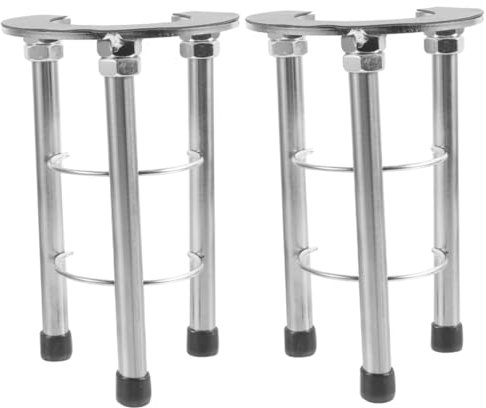 Alipis 2 Pièces Support de lavabo sous plan en acier inoxydable Support évier réglable Support évier pour cuisine poubelle de cuisine support de support d'évier support d'évier encastré