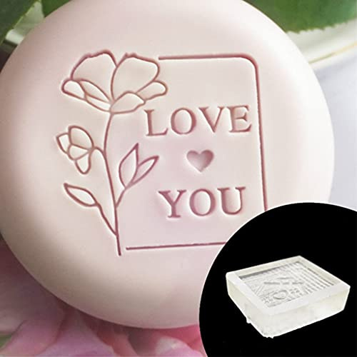 Handmade Valentines Day Soaps Stamp Block DIY Crafts Acrylic Embossing Stamp