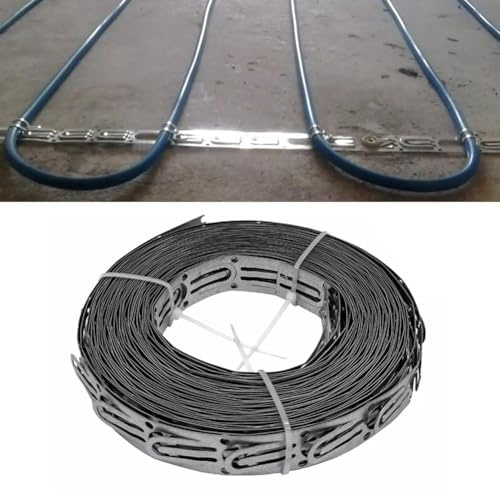 Clips de câble de chauffage au sol de 10 m pour gouttière de toit – Sangles en fil d'acier galvanisé, 21 mm de large, résistant aux flammes et à l'érosion, installation facile